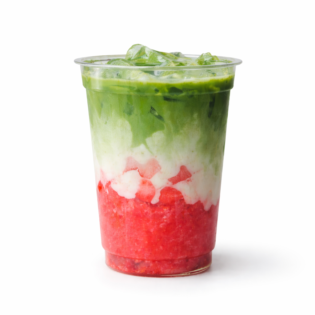 Iced Strawberry Matcha Latte